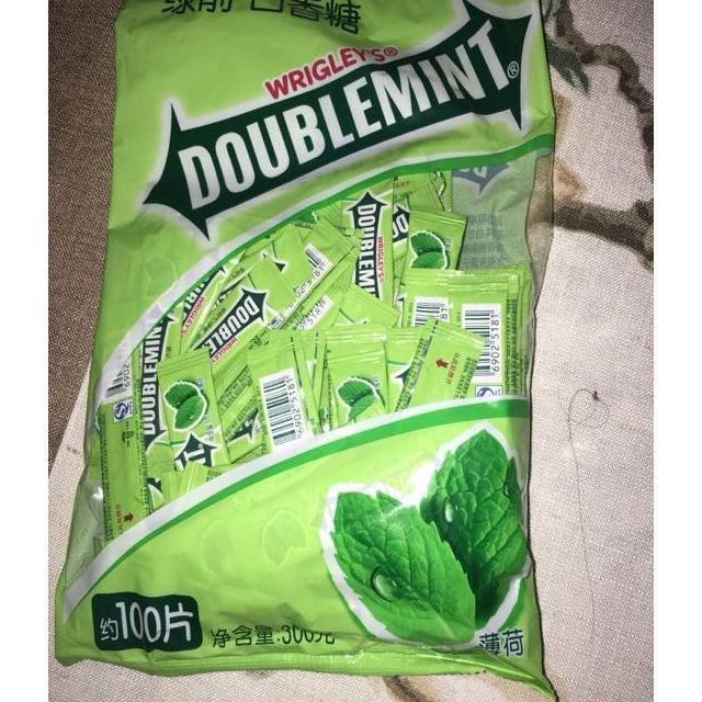 【苏宁易购超市】绿箭口香糖原味薄荷100片袋装 箭牌出品