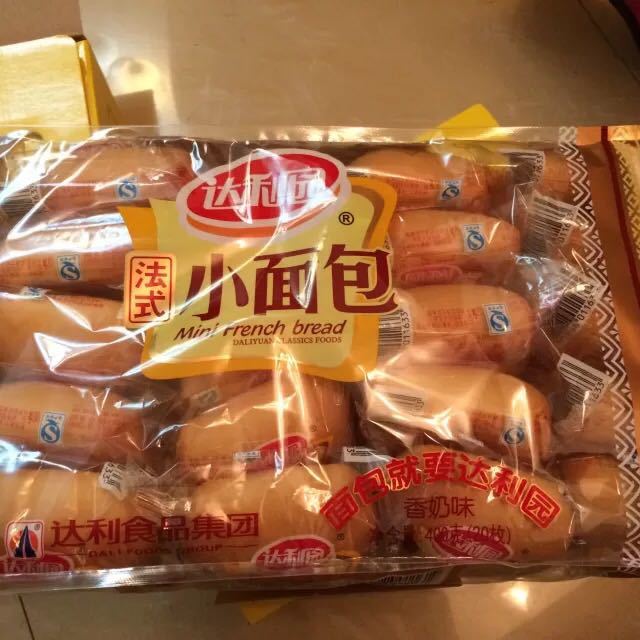 【苏宁易购超市】达利园 法式小面包(香奶味)零食 早餐 400g/袋
