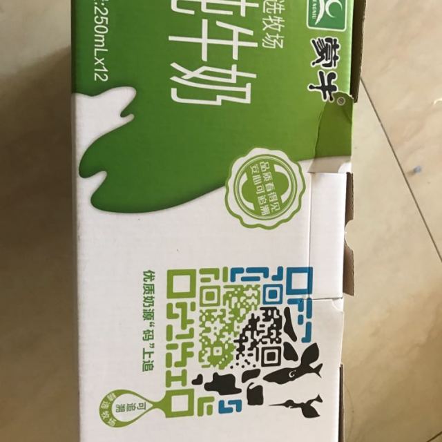 蒙牛 精选牧场纯牛奶 250ml×12盒