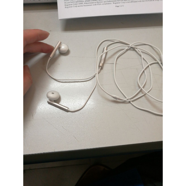 华为huaweiam116半入耳式三键线控带麦金属版白色有线耳机