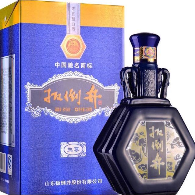 【整箱6瓶装】34°扳倒井兰尊低度浓香整箱6瓶装礼盒白酒