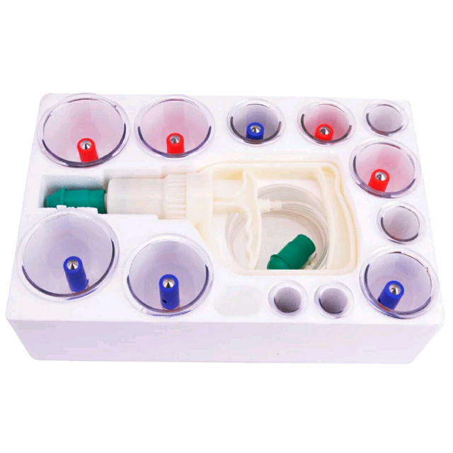 康祝拔罐器家用真空气罐加厚款12罐装 环保耐用加厚材质 单手操作方便