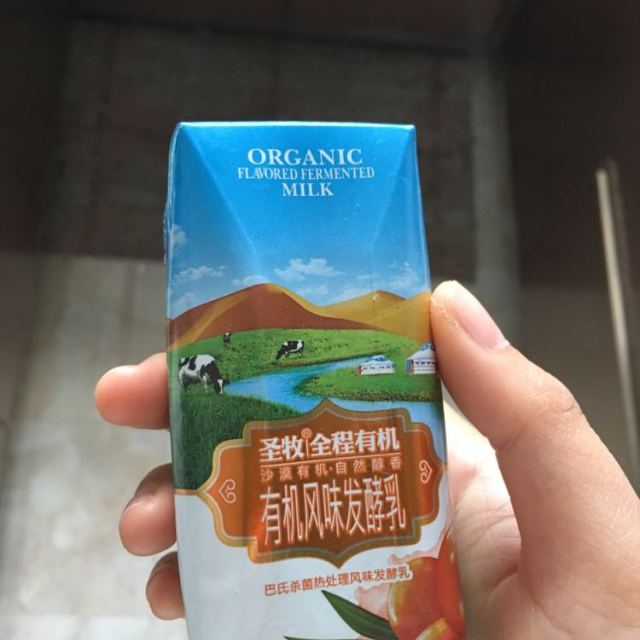 圣牧全程有机奶牛奶酸牛奶风味发酵乳 果味酸奶205g*12盒 沙漠有机