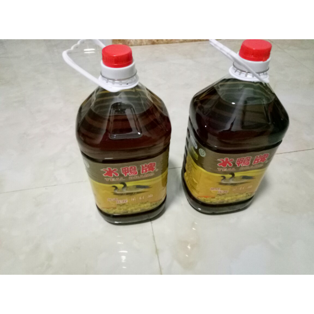 水鸭纯正压榨菜籽油5l/桶 非转基因食用油 物理压榨 放心粮油 粮农