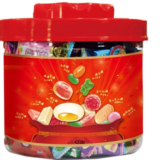 > 徐福记 什锦糖 新年糖桶 婚庆喜糖桶 糖果 送礼礼盒礼桶 550g商品