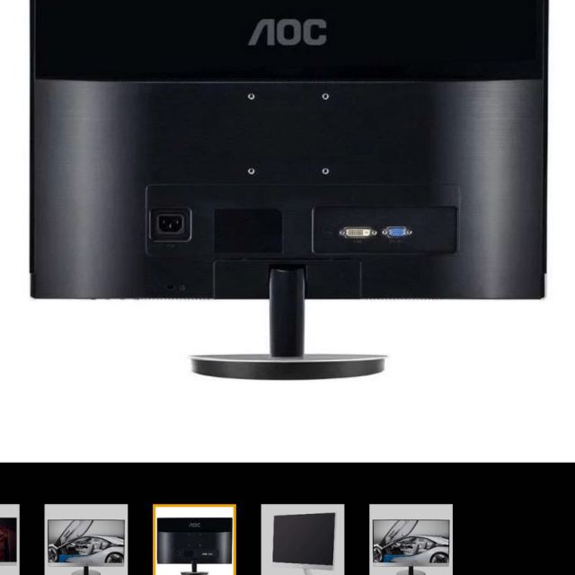 aoc i2369v 23英寸ips广视角无边框液晶电脑显示器(银)