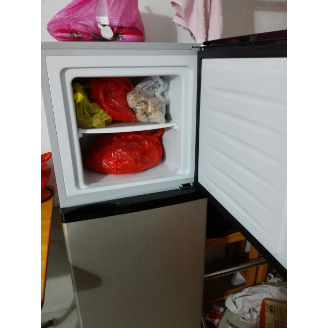 欧力(only) bcd-126d 126升 双门冰箱 实惠 小冰箱(拉丝金)