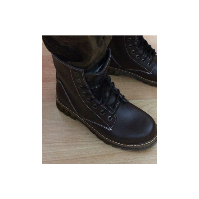 a牛头酋长 英伦系带复古高帮经典休闲马丁靴皮靴户外短靴中帮大头工装