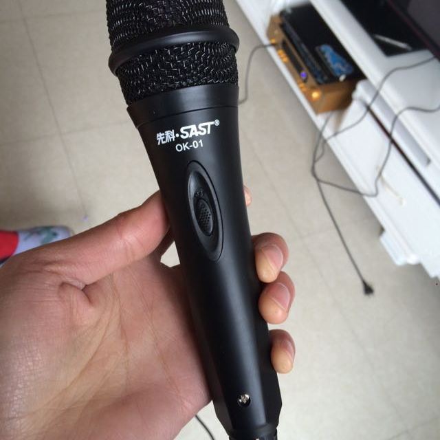 先科ok-01动圈式麦克风 家庭ktv电脑网络k歌有线话筒 录音电容麦克风