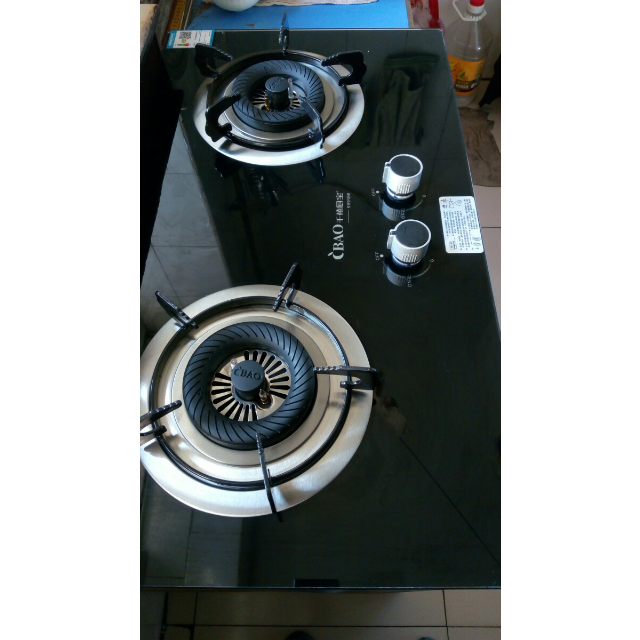 千禧厨宝(cbao)(wk98)燃气灶 台式 嵌入式 双灶 纯黑 天然气 煤气灶