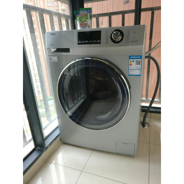 海爾(haier)xqg80-hb14636 8公斤 變頻全自動家用滾筒洗衣機 乾衣機