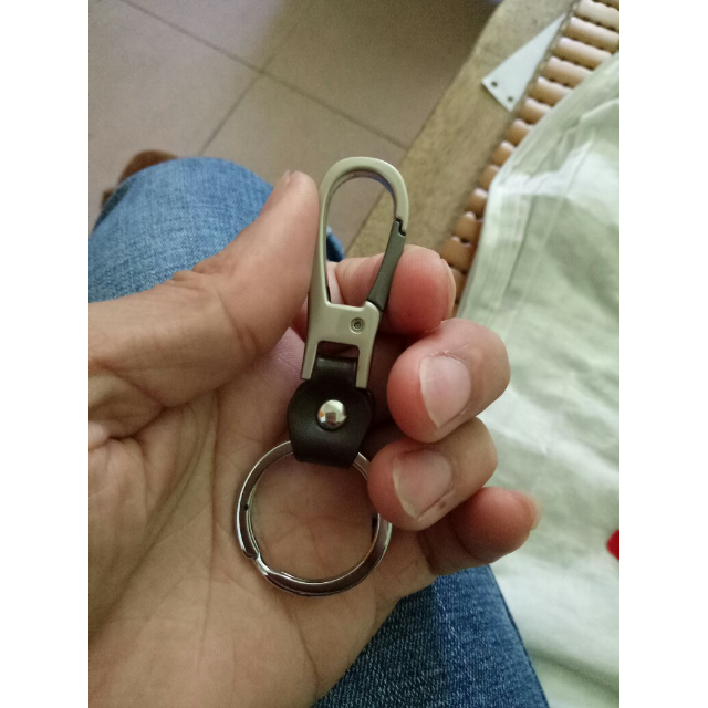 博友男士汽车钥匙扣挂件牛皮腰挂钥匙链 金属定制创意礼品a902