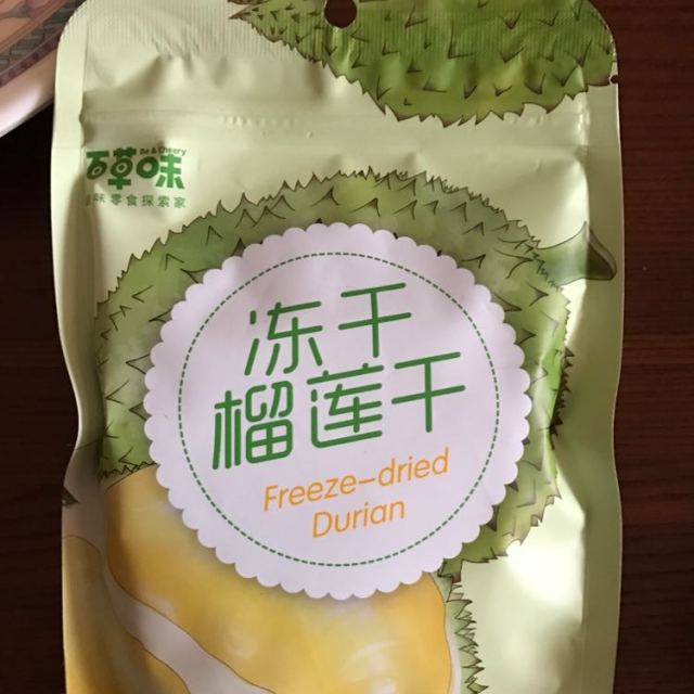 百草味冻干榴莲干袋装30g