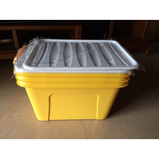 【苏宁易购超市】茶花58l悦巧收纳箱28100塑料收纳盒储物箱大容量带