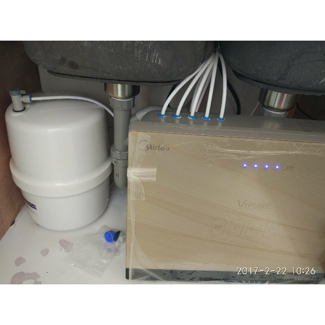 美的(midea)家用直飲淨水器 雙出水淨水器mrc1692-50g