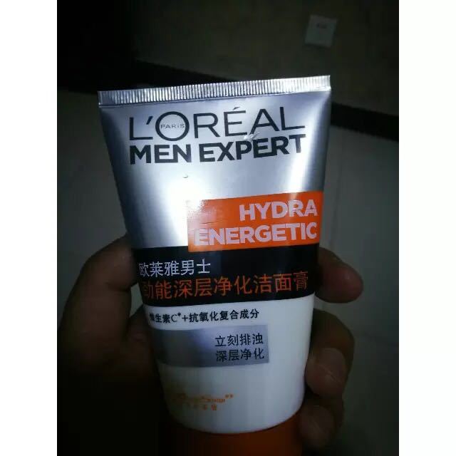 loreal歐萊雅男士勁能深層潔淨潔面膏8重功效醒膚露控油補水保溼潤膚