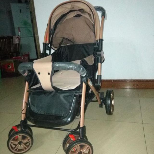【铝合金】卡其色婴儿推车搞活动买的