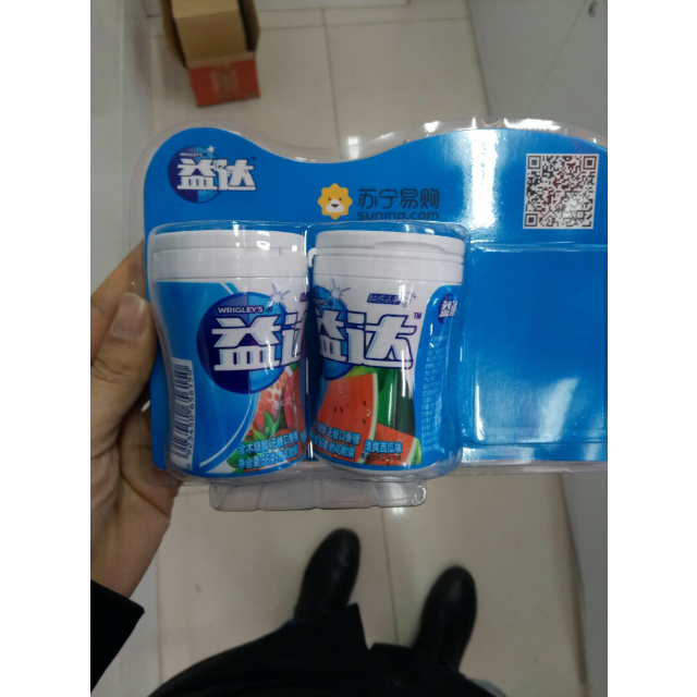 益达 木糖醇2 1苏宁定制装(草莓西瓜40粒双瓶装 热带水果12片装)