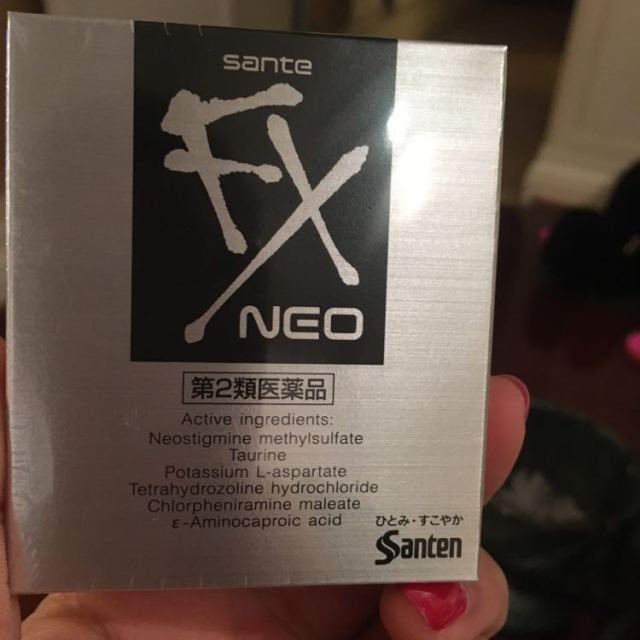 正品日本购参天santenfx眼药水眼部护理清凉缓解解疲劳血丝银色neo