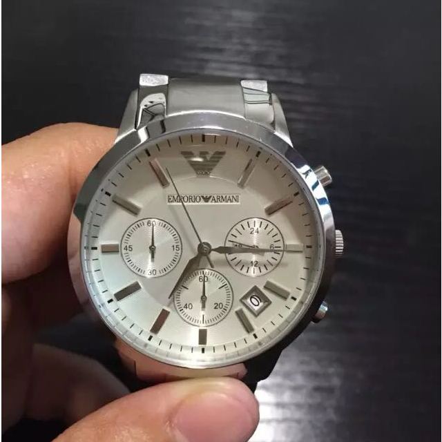 阿玛尼armani运动休闲时尚女表简约情侣手表皮带钢带男士手表ar2458男