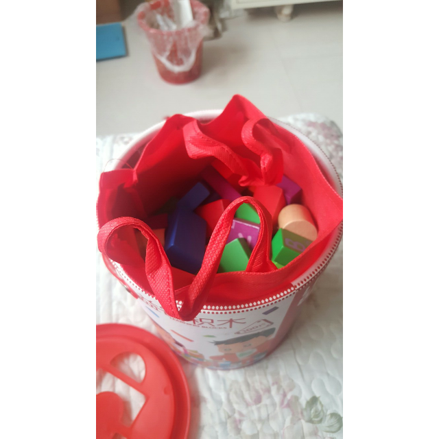 米米智玩 早教启蒙木制健康100粒益智积木 宝宝环保儿童趣味玩具