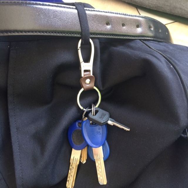 博友男士汽车钥匙扣挂件牛皮腰挂钥匙链 金属定制创意礼品a902