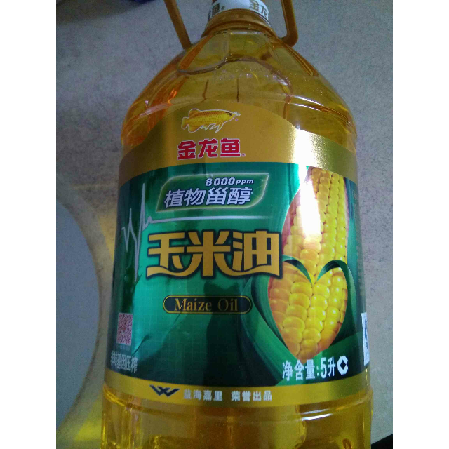 金龙鱼 植物甾醇玉米油 5l 桶装食用油 加量装(新老包装随机发放)食用