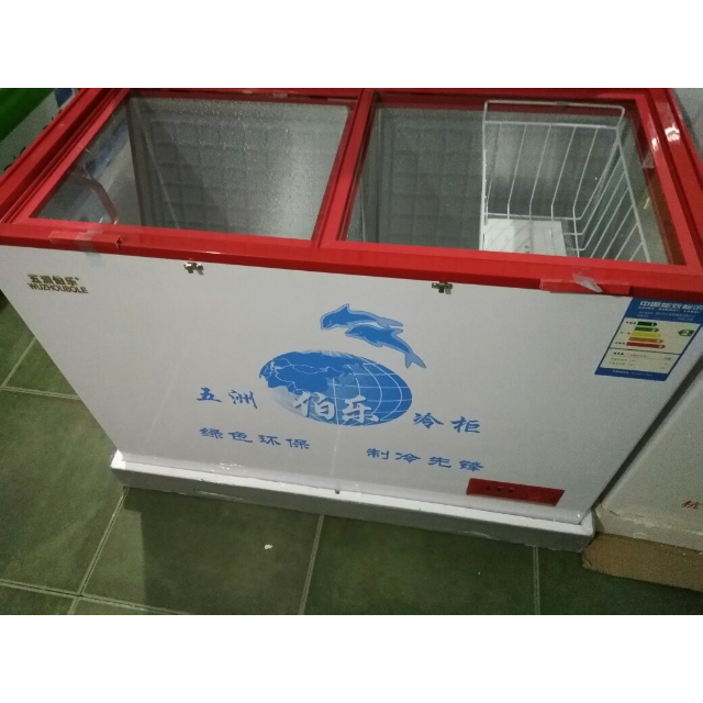 五洲伯乐wrf-188冷柜 冷藏冷冻柜双温家用卧式冰柜速冻柜雪糕柜 商用