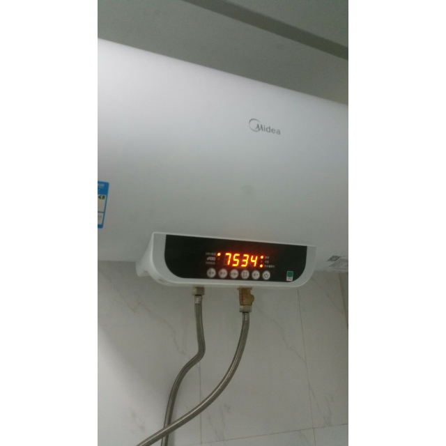 美的midea50l電熱水器f5021wb1e遙控2100w雙管速熱智能遙控多倍增容