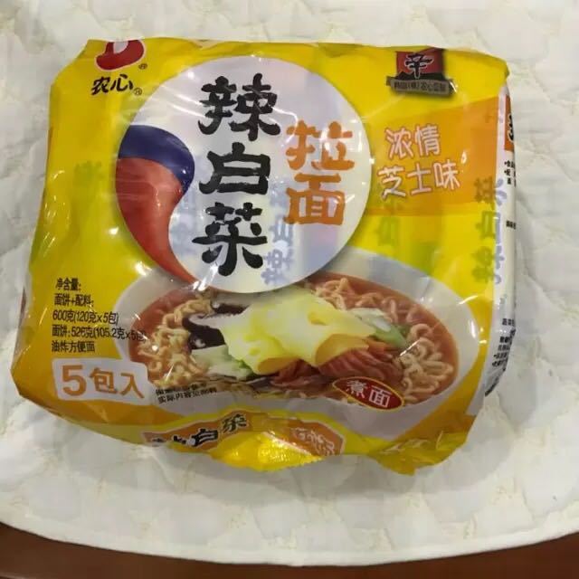 > 农心 辣白菜浓情芝士面五连包 120g*5 速食方便面 拉面食品商品评价