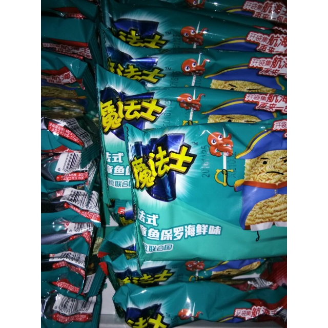 【苏宁易购超市】魔法士脆不可挡26g*48包章鱼保罗方便面开袋即食