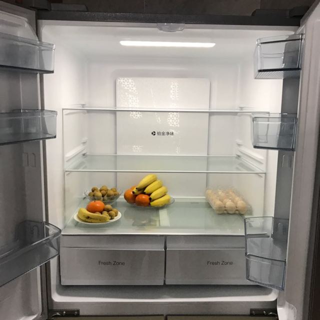 美的冰箱bcd-482wgpm 482升 变频节能 玻璃面板 家