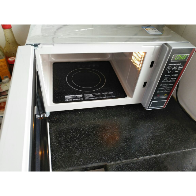 > 美的(midea)微波炉 m1-l202b 黑色平板 智能菜单 一键操作 微波炉