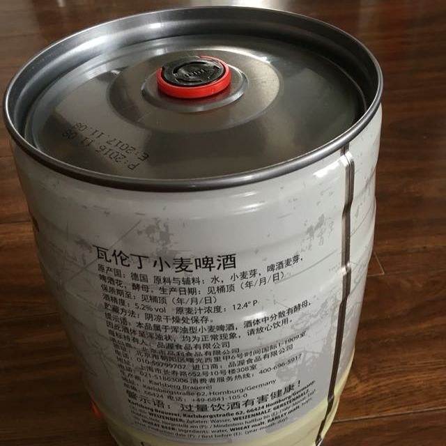 【苏宁易购超市】瓦伦丁小麦啤酒5l桶装