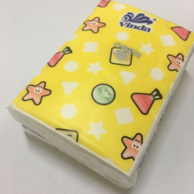 【苏宁易购超市】维达(vinda) 手帕纸 海绵宝宝3层手帕纸*10包