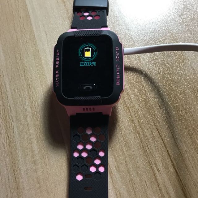 小天才儿童电话手表y03 快充版 粉黑 儿童智能手表360度安全防护防水