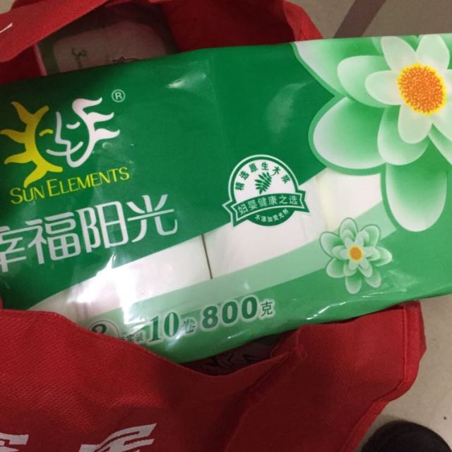 > 幸福阳光 卷纸 3层80g10卷 中卷 无芯卷纸 卫生纸商品评价 > 挺好