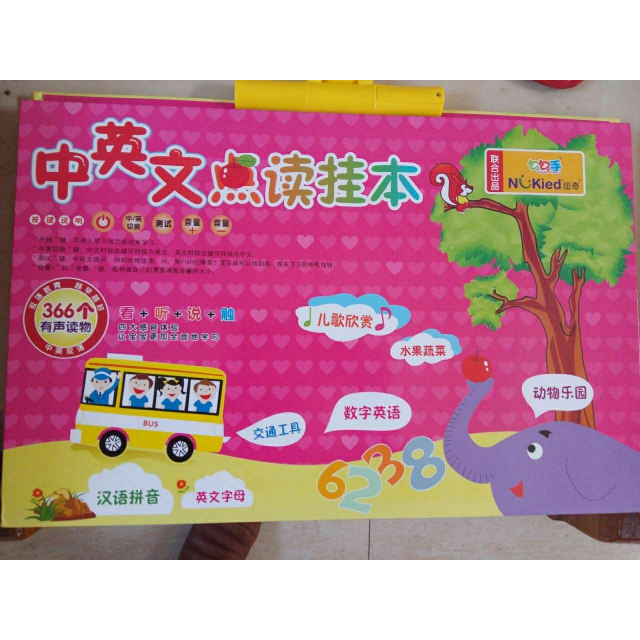 聲語音反面畫畫早教書兒童啟蒙玩具13歲幼兒寶寶看圖識字卡中英雙語