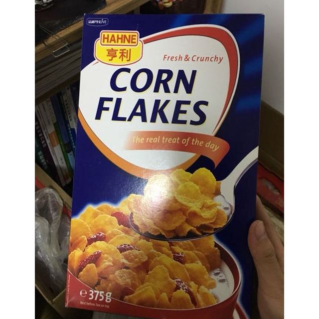 亨利玉米片早餐即食谷物375g德国进口即食冲饮营养谷物早餐