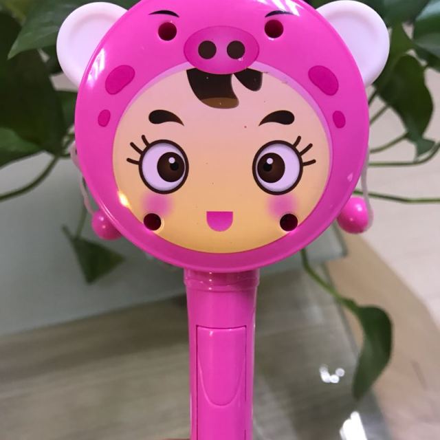 俏娃宝贝益智宝宝玩具拨浪鼓娃娃音乐棒可爱卡通多功能婴儿早教玩具