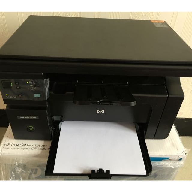 惠普hp laserjet pro m1136黑白激光 多功能打印机 一体机家用办公