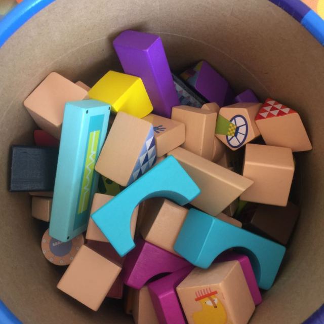 米米智玩儿童早教益智160块大块太空场景儿童积木玩具木制环保儿童