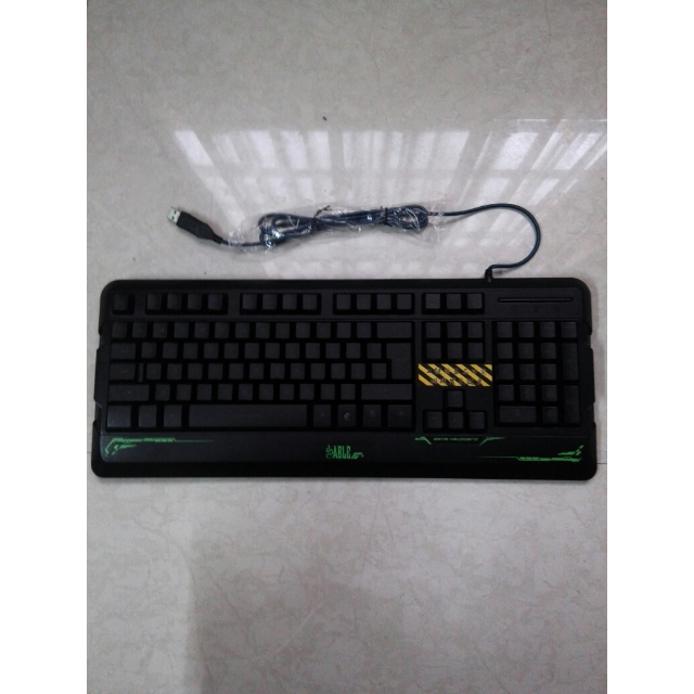 黑貂发光键盘按键透光usb台式笔记本电脑游戏电竞有线键盘104键手托