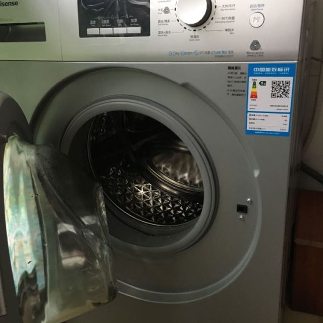 海信(hisense) xqg80-u1201f 8公斤 滚筒洗衣机 变频 大容量(银色)