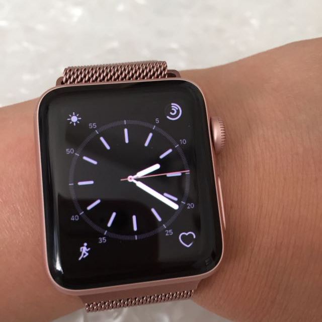 苹果(apple)watch series 2 第二代智能手表铝金属防水手表 玫瑰金色