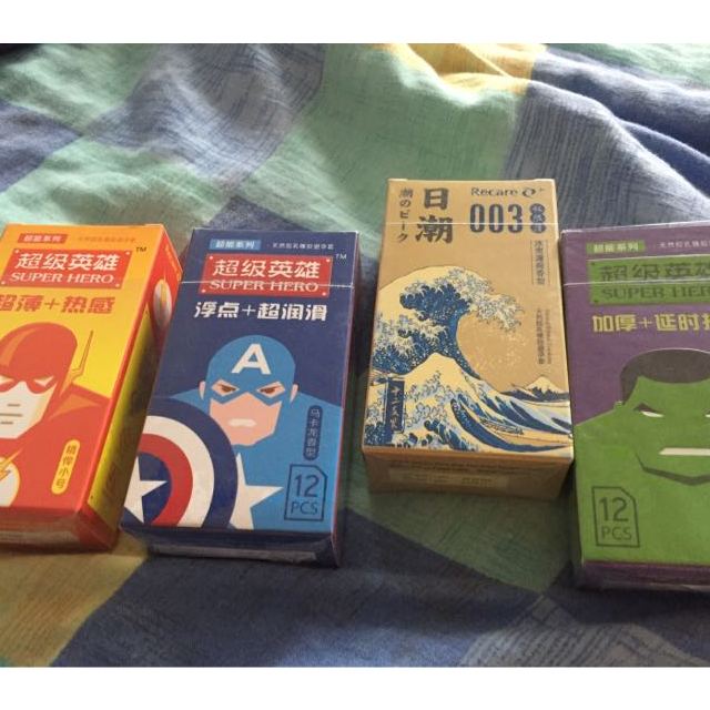 recare超级英雄避孕套超薄 48只装 持久延时男用女用g点大颗粒大号