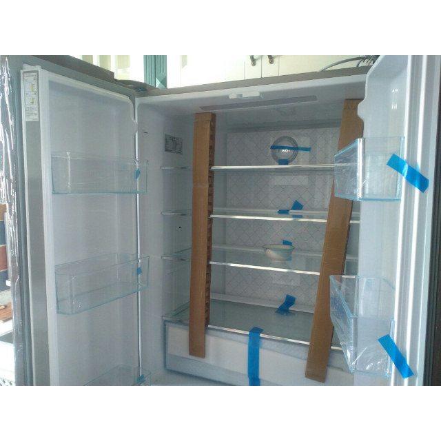 海尔haierbcd460wdgz460升十字风冷对开门冰箱彩晶玻璃变频一级能效