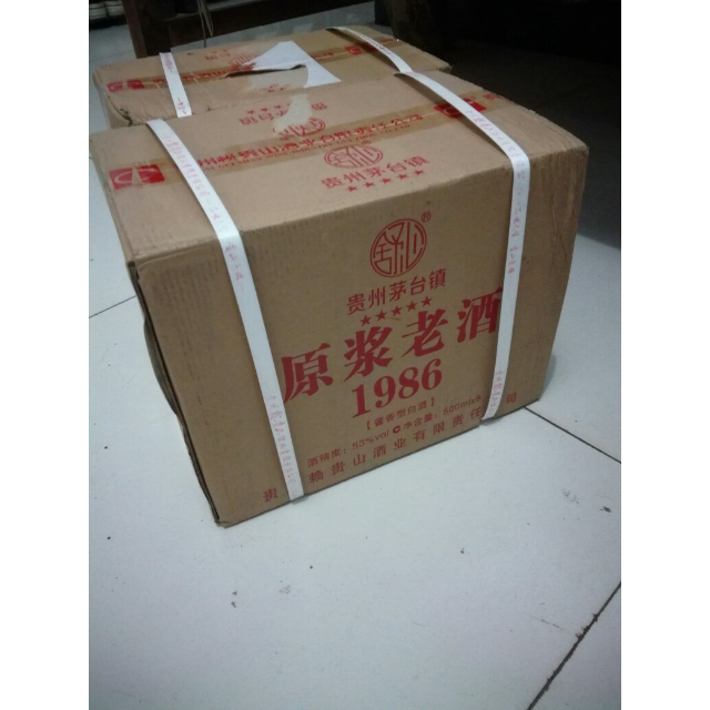 53度贵州茅台镇舒心原浆老酒1986酱香型500ml6瓶白酒整箱