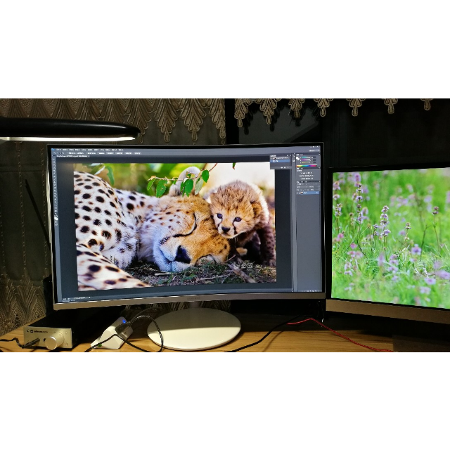 三星/samsung c27h711qec 27英寸 2k 2560*1440超广色域曲面显示器超