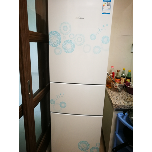 美的(midea)206升三门冰箱 bcd-206tm(e)(悦动白)
